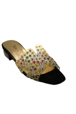 Marilyn's Flat Mule Open Toe Crystal Shoe